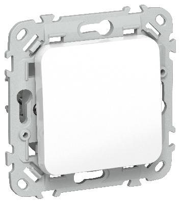 FLITE Выключатель 1-клавишный кнопочный 10А ВС11-2-0-ФлБ белый IEK