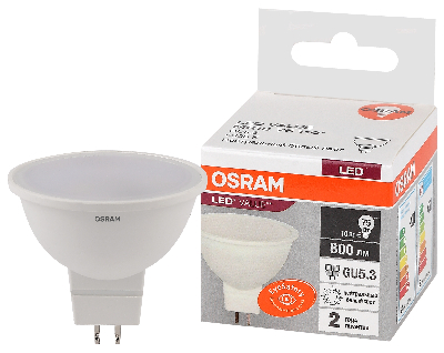 Лампа светодиодная LED 10 Вт GU5.3 4000К 800Лм спот 220 В (замена 75Вт) OSRAM