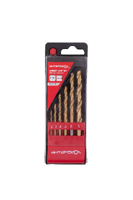 Набор сверел по металлу из быстрорежущей стали HSS-TiN 6 шт