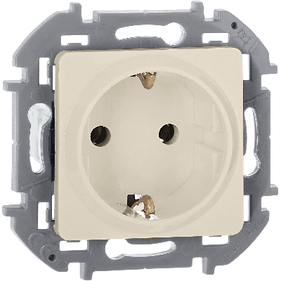 Розетка 2К+З немецкий стандарт 16 А 250 В~ INSPIRIA слоновая кость