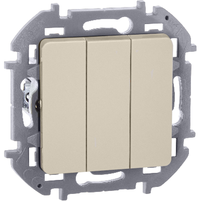 INSPIRIA Выключатель 3-клавишный 10А слоновая кость