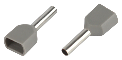 Наконечник-гильза с изолированным фланцем (упаковка 10 шт.) NO-225-11 (двойной) НШвИ(2) 0,75-8