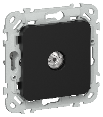 FLITE Розетка TV экранированная проходная тип M РТВм-1-1-2-ФлЧ черный IEK