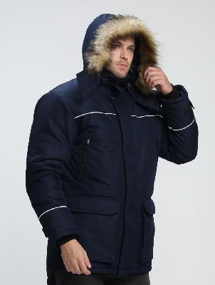 Куртка зимняя Аляска-Люкс (тк.Cat’s eye), т.синий 56-58/182-188