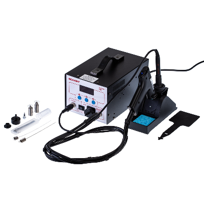 Паяльная станция (паяльник + демонт. паяльник), R048, цифр, 200-480, LED дисплей, REXANT