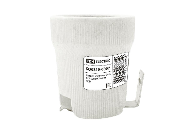 Патрон керамический E27 с держателем