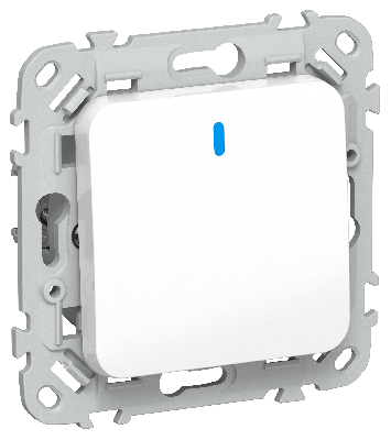 FLITE Выключатель 1-клавишный с индикацией 10А ВС11-1-1-ФлБ белый IEK