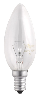 Лампа накаливания B35 240V 40 Вт E14 clear
