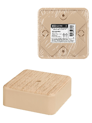 Коробка распаячная КР 75х75х28 ОП сосна IP40, инд. штрихкод