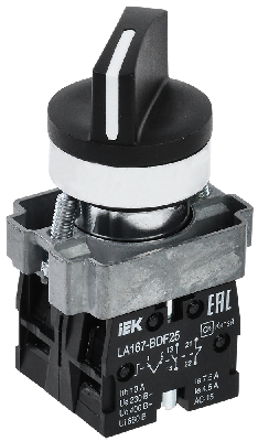 Переключатель LA167-BDF25 2 полож. 1з+1р черный
