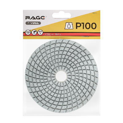 Круг алмазный гибкий шлифовальный Р100 125 мм черепашка для керамогранита АГШК мокрое шлифование