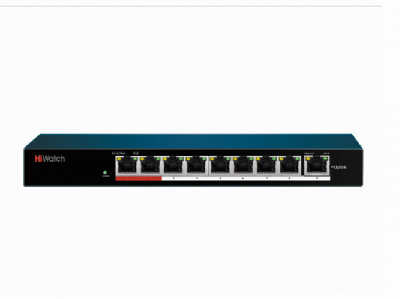 Коммутатор неуправляемый PoE 8 портов 100 Мб/с 1хRJ45, грозозащита 6 кВ