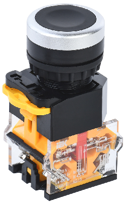 Кнопка D8-11 d=22мм 1з+1р черная