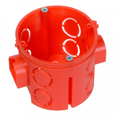 Коробка установочная углубленная 80-0510С         безгалогенная (HF) 68х62 с саморезами (140шт/кор)