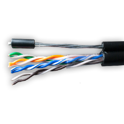 Витая пара Standard UTP 5e 4x2xAWG24 Cu PE Out. T-FG8 (трос) 305м SUPRLAN