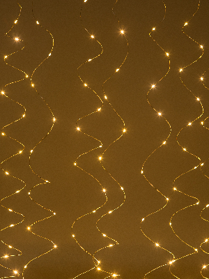 Гирлянда Занавес с пультом, теплый белый, 300 LED, 3x3 м, с пультом, USB, 220 V, IP20 ЕGNIG - ZW