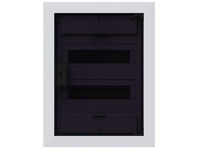 Щит распределительный встраиваемый с пласт. черной прозрачной дверцей на 24 модуля, OptiBox Pro 24-VKR-IP40