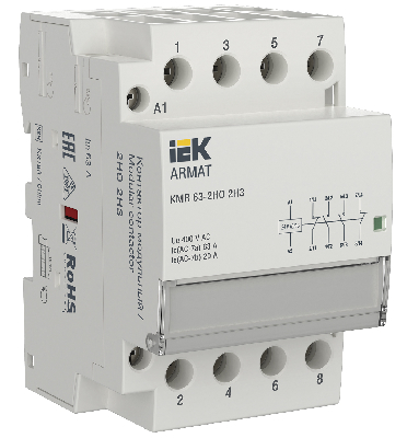 ARMAT Контактор модульный KMR 63А 24В AC/DC 2НО 2НЗ IEK