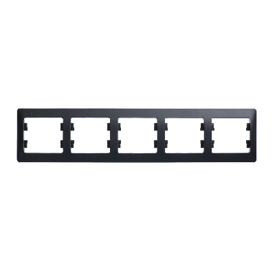 GLOSSA Рамка 5 постов горизонтальная антрацит