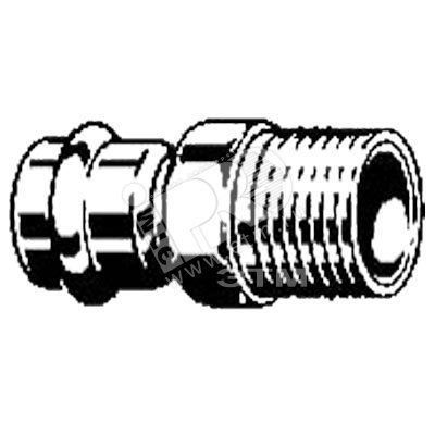 Муфта пресс 28 х 3/4' НР оцинкованная сталь Prestabo SC-Contur модель 1111