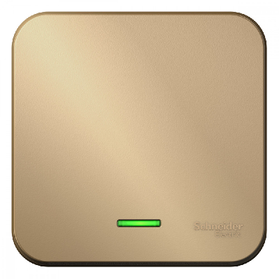 Выключатель BLANCA одноклавишный наружный (схема 1) с подсветкой и изоляционной пластиной 10а 250b титан