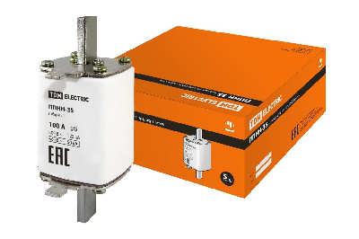 Плавкая вставка предохранителя ППНН-35, габарит 1, 100А