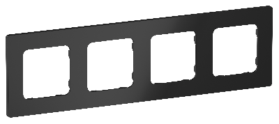 FLITE CLASSIC Рамка 4-местная РУ-4-К-ФлЧ черный IEK