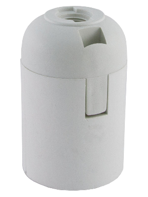 Патрон подвесной Е27 термостойкий пластик белый