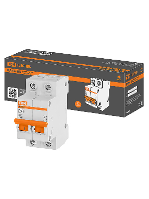 Выключатель автоматический ВА47-63 двухполюсной 25А 4,5кА характеристика С