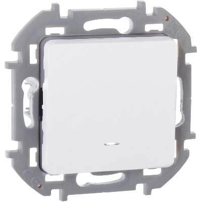 Выключатель одноклавишный с подсветкой/индикацией INSPIRIA 10 AX 250 В~ белый