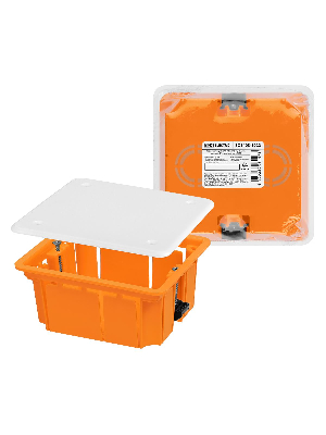 Распаячная коробка СП 92х92х45мм крышка пл. лапки IP20 инд. штрихкод TDM