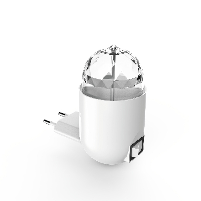 Светильник ночник розеточный 3 Вт Белый IP20 с фиксированной проекцией ДИСКО MOOD Gauss