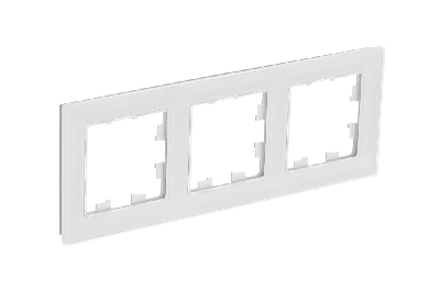 ATLASDESIGN NATURE 3-постовая РАМКА, НАТУРАЛЬНОЕ СТЕКЛО, БЕЛЫЙ