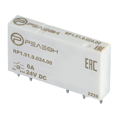 Ультратонкое реле РЕЛЕОН 1 перекидной контакт 6А  24В DC