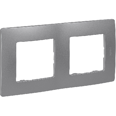 ETIKA Рамка 2 поста алюминий