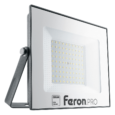 Прожектор светодиодный ДО-100w 6400К 10000Лм IP65 черный Feron.PRO