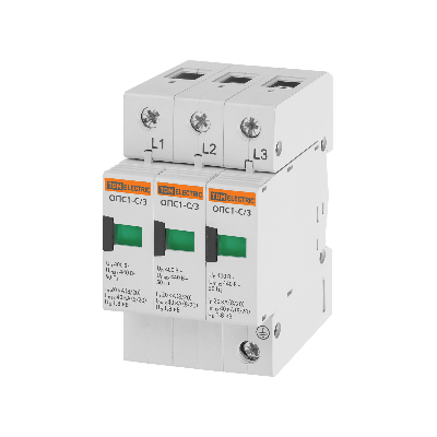Разрядник ОПС1-C 3Р In=20kA Un=400B Im=40kA