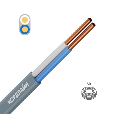 Кабель силовой ВВГ-Пнг(А)-LS 2x2,5ок(N)-0,66 50м ТРТС
