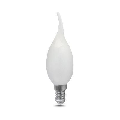 Лампа светодиодная LED 9 Вт 590 Лм 3000К теплая Е14 Свеча на ветру диммируемая milky Filament Gauss