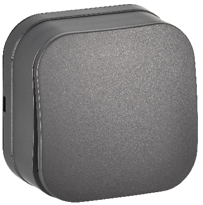 GLORY Выключатель 1-клавишный для открытой установки 10А ВС20-1-0-ХСм сталь матовый IEK