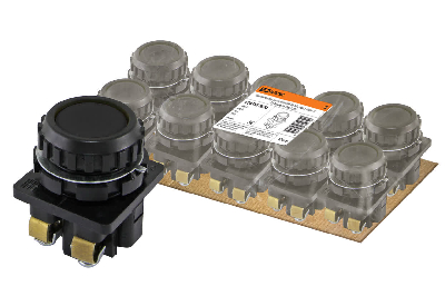 Выключатель кнопочный КЕ 011-У2-исп.1 черный 2з 10A 660B IP40 TDM