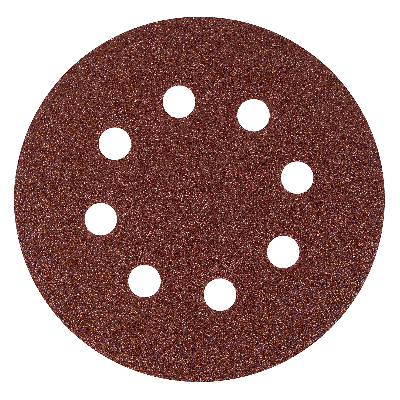 Круг абразивный на ворсовой подложке под липучку, перфорированный, P 60, 125 мм, 5 шт.