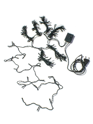 Гирлянда-Пучок 1,8м x 7 нитей 126LED прозрачный провод от 220V