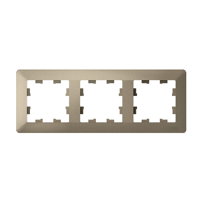 ATLASDESIGN AIR 3-постовая РАМКА, ШАМПАНЬ/дымчатый черный