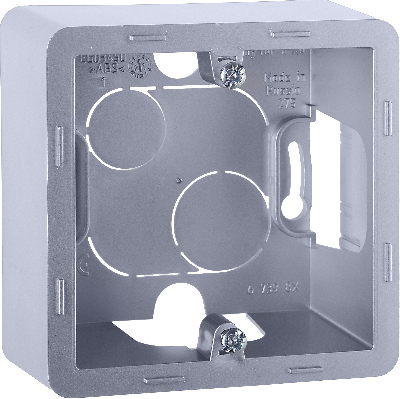 Коробка накладного монтажа 1 пост INSPIRIA алюминий