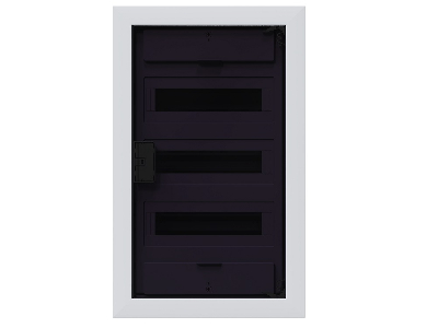 Щит распределительный встраиваемый с пласт. черной прозрач. дверцей на 36 модулей, OptiBox Pro 36-VKR-IP40