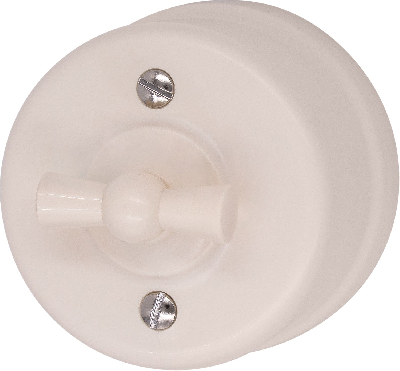 Выключатель Лизетта 1-кл. проходной, пластик, цвет Песочное золото