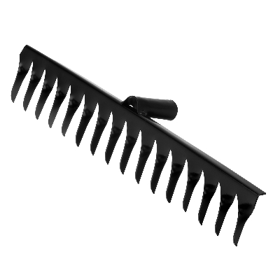 Грабли стальные, 16 витых зубьев, без черенка