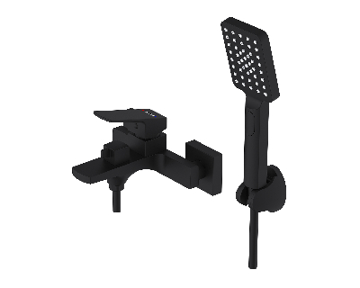 Смеситель для ванной однорычажный черный L2007МB_Sal