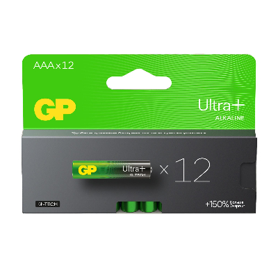 Батарейка алкалиновая c технологией G-tech GP Ultra Plus Alkaline 24А AАA - 12 шт. на блистере